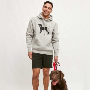 The Black Dog Adult Classic Heavyweight Hooded Sweatshirt | Polo Grey | Size XS